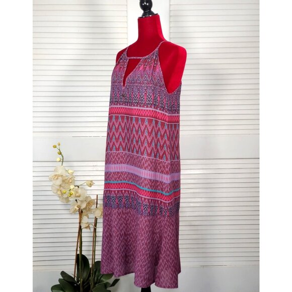 Prana Women's Black Cherry Laurel Nari  Tribal Pattern Dress Size X-Small 1533 - Picture 4 of 9